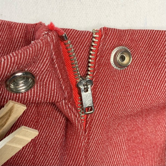 60s Red Denim Hiphuggers - Picture 6 of 8